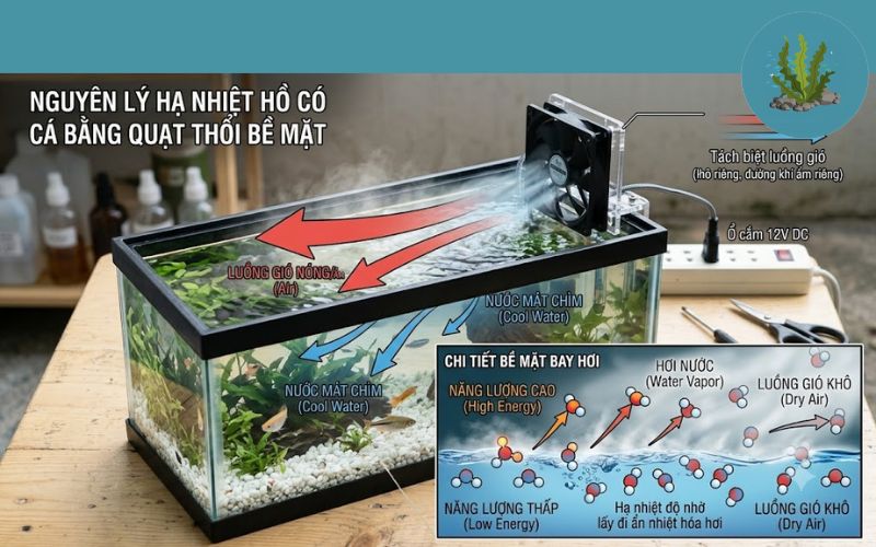 Cách chế quạt tản nhiệt hồ cá