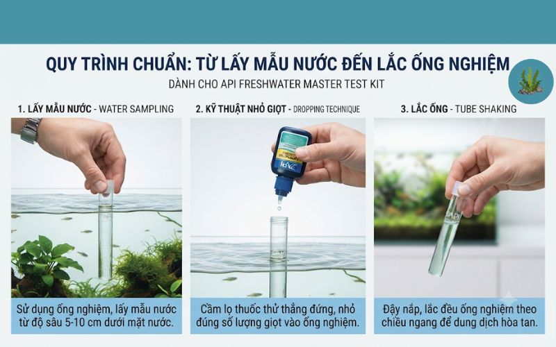 Cách sử dụng bộ kiểm tra nước hồ cá