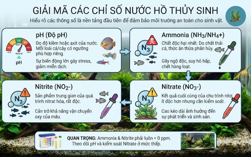Cách sử dụng bộ kiểm tra nước hồ cá