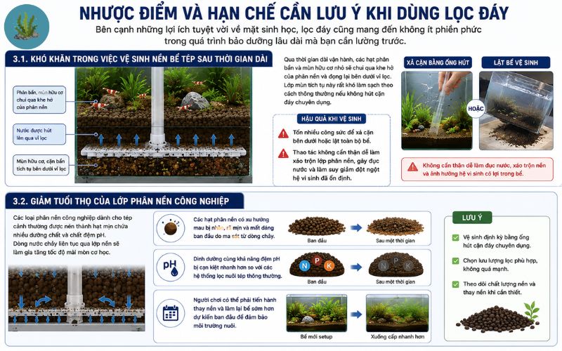 lọc đáy trong hồ nuôi tép cảnh