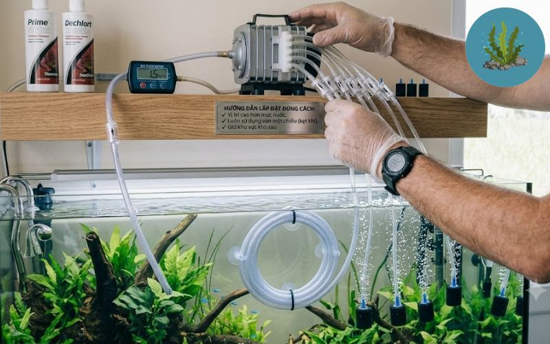 máy sủi Oxy bể cá bị yếu