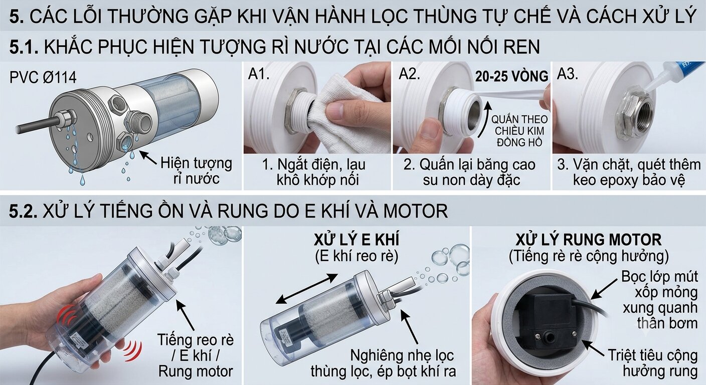 tự chế lọc thùng PVC phi 114