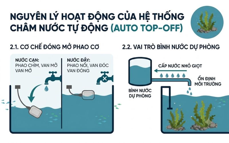 châm nước tự động hồ thủy sinh