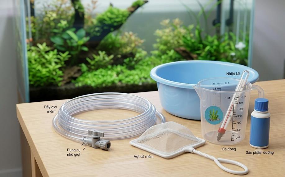 thả cá mới mua vào hồ