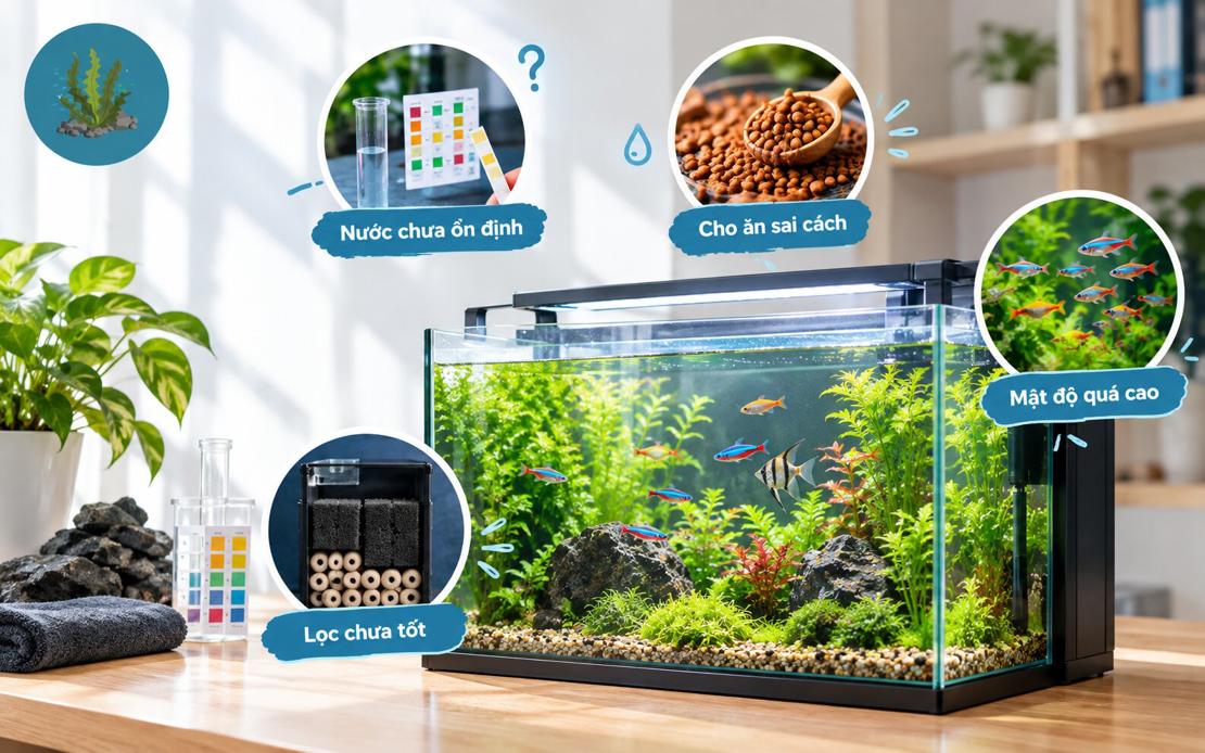 những sai lầm khi nuôi cá cảnh